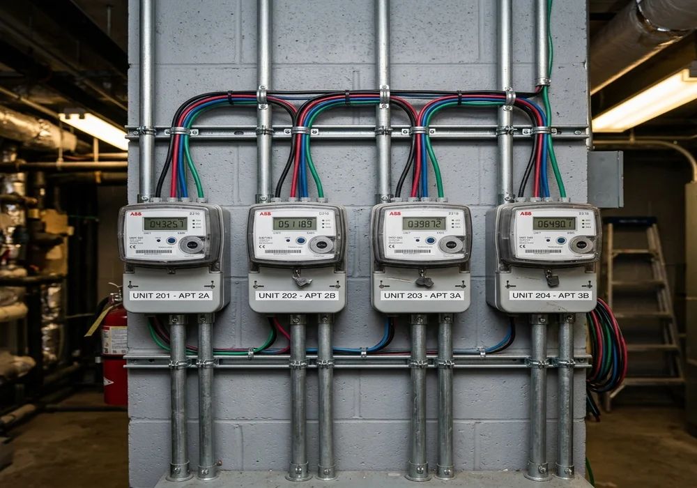 Electrical Submeters in a NYC Building Utility Room